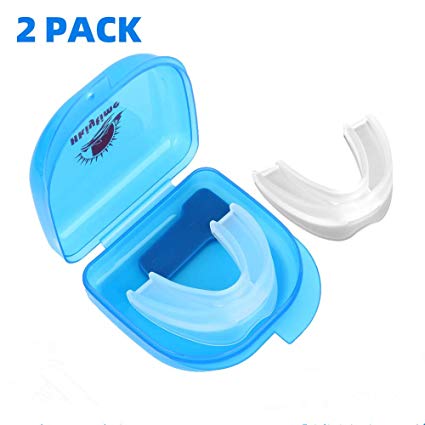 Hkiytime Anti Snore Devices, Anti Grinding Dental Night Guard, Snoring Relief and Stops Bruxism-2 Pack, Mouth Guard for Snoring & Grinding Teeth, 2-in-1 Snore Stopper Mouthpiece for Quiet Nights