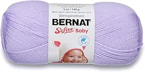 Bernat Softee Baby Yarn, 5 oz, Soft Lilac, 1 Ball