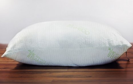 Bamboo Fiber Filled Pillow with Cover-Queen