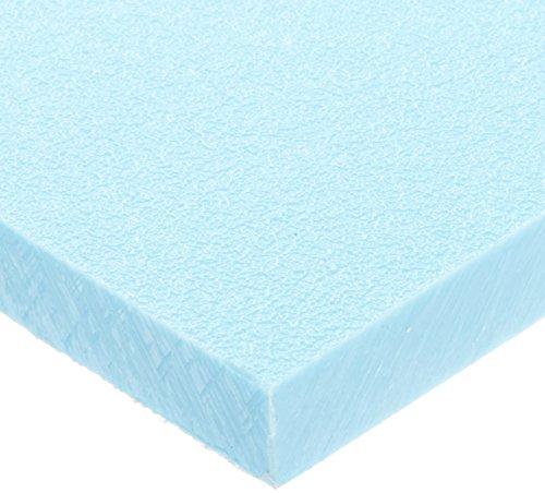 Sanatec High Density Polyethylene Sheet, Matte Finish, 1/2" Thick, 12" Length x 12" Width, Blue
