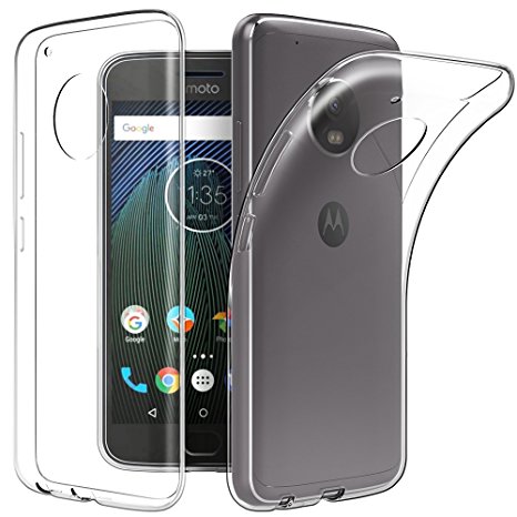 Motorola Moto G5 Plus Case, EasyAcc Crystal Soft Premium TPU Case Clear Ultra Slim Thin Transparent Anti Slip Case Back Protector Cover for Motorola Moto G5 Plus 5.2"