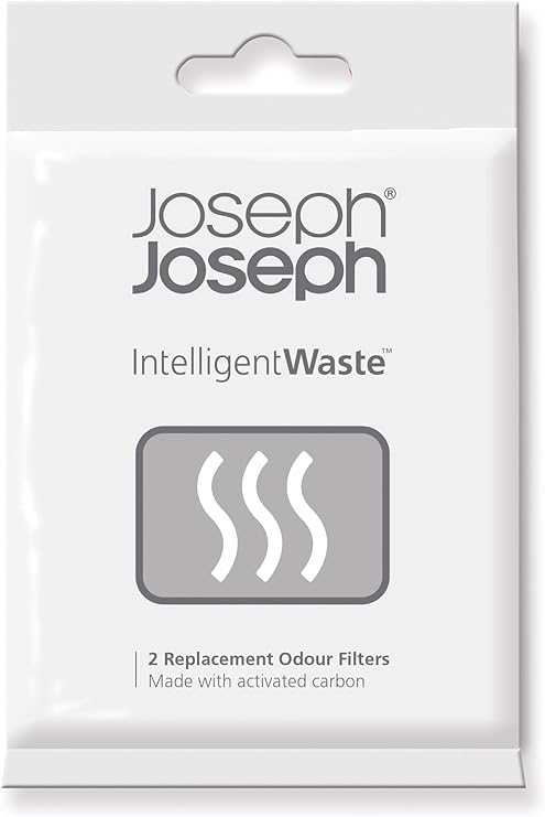 Joseph Joseph Intelligent Waste Lot de 2 Filtres de Rechange Au Charbon Actif pour Bac à Compost de Cuisine