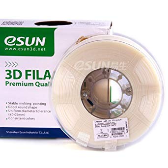 eSUN 1.75mm Natural ABS 3D Printer filament 1kg Spool (2.2lbs), Natural
