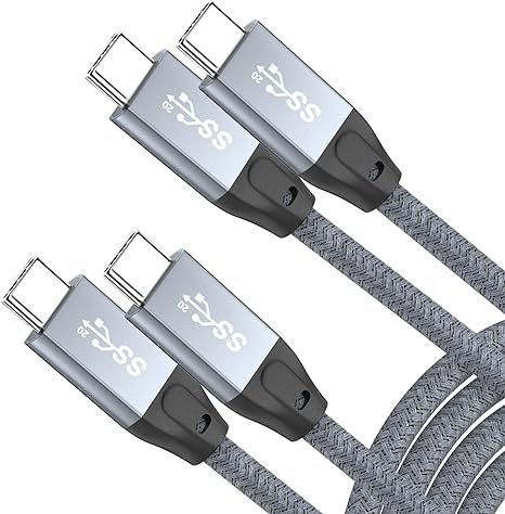 UseBean USB C to USB Cケーブル1M(2本セット)【USB 3.2 Gen 2X2 20Gbpsデータ転送PD対応100W超急速充電】USB Type-Cケーブル,4K/60Hz映像出力に ナイロン編み 断線防止 高耐久Type C充電ケーブルThunderbolt 3/4 MacBook2020/2019/Air,Galaxy,iPad Air4等USB-C機種対応