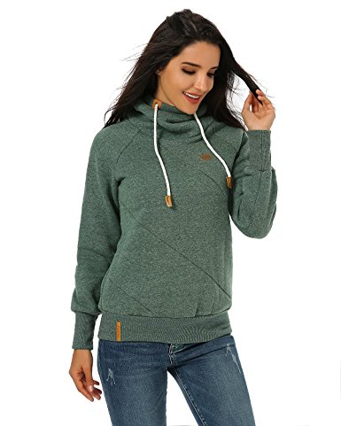 ZANZEA Women Solid Slim Fit Long Sleeve Fleece Hoodie Pullover Hooded Sweatshirt