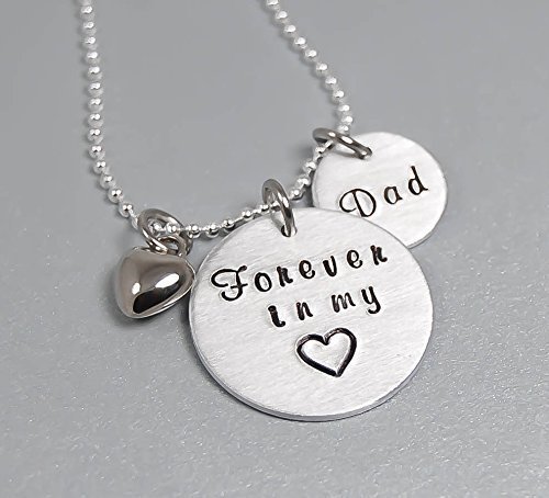 Memorial Jewelry, Personalized, Remembrance Necklace, Bereavement Jewelry, Forever In My Heart