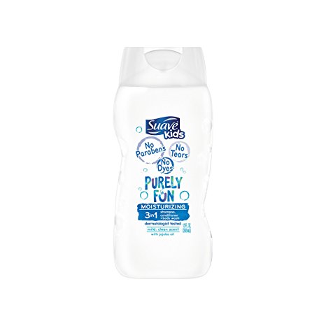 Suave Kids 3-in-1 Shampoo, Conditioner and Body Wash, Purely Fun, 12 Ounce