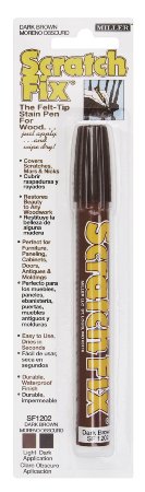 Miller SF1202 Wood Stain Scratch Fix Pen / Wood Repair Marker - Dark Brown Wood