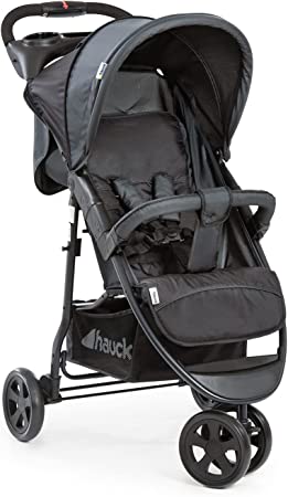 Hauck Three Wheeler Pushchair Citi Neo 2 / Up to 25 Kg / Compact One-Handed Folding / Ultra Light / Cup Holder / Fully Reclining for Babies and toddlers From Birth / XL Shopping Basket / Grey