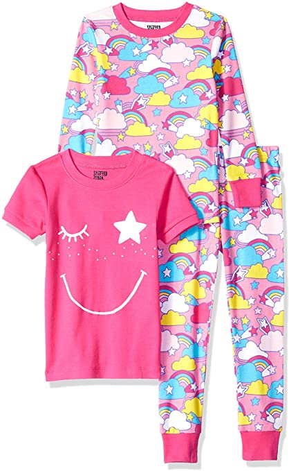 Amazon Brand - Spotted Zebra Girls' Snug-fit Cotton Pajamas Sleepwear Sets