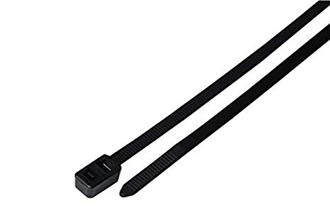 South Main Hardware 888063 8-in Double Loop, 100-Pack, 50-lb, Black, Speciality Cable Tie, 100 Piece