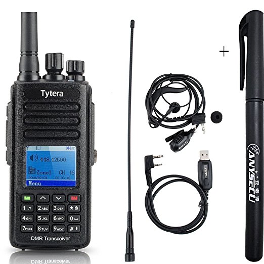 IP67 Waterproof Handheld Transceiver TYT MD-390 DMR Digital Walkie Talkie UHF400-480MHz Compatible with Mototrbo 1000CH CTCSS DCS