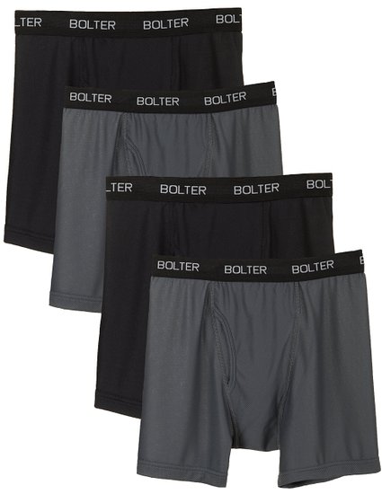 Bolter Men's Nylon Spandex Performance Boxer Briefs