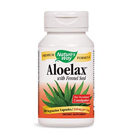 Nature's Way Aloelax with Fennel Seed for Occasional Constipation, 340 mg, 100 Vcaps (Packaging May Vary)