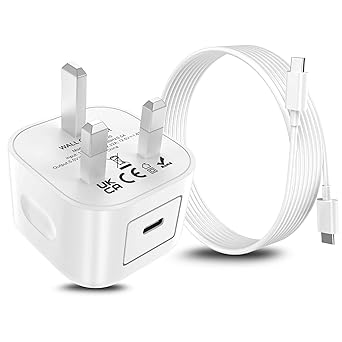 iPhone 15 USB C Charger, [Apple MFi Certified] 20W PD USB C Fast Charger Plug with 6FT USB C to C Cable for iPhone 15/15 Plus/15 Pro/15 Pro Max, iPad Pro/Air/Mini Type C Series, USBC UK Power Adapter