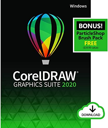 CorelDRAW Graphics Suite 2020 | Graphic Design, Photo, and Vector Illustration Software | Amazon Exclusive includes Free ParticleShop Brush Pack [PC Download] [Old Version]