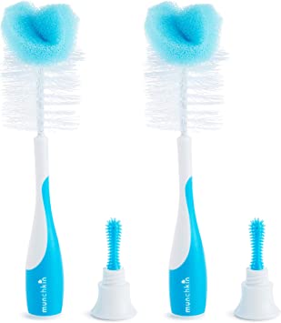 Sponge Bottle Brush, 2 Pack, Blue