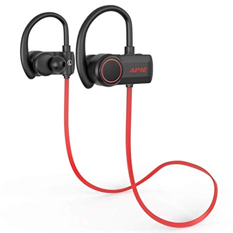Bluetooth Headphones, Wireless Earbuds Bluetooth 4.1 with microphone Sport Stereo Headset, Stereo Neckband Headset, Premium Sound with Bass, Noise Cancelling - Black