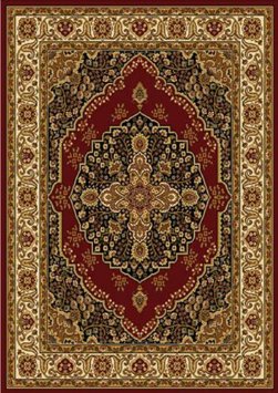 Home Dynamix 2-HD2319-215 Royalty Collection Area Rug, 5-Feet 2-Inch by 7-Feet 2-Inch, Red/Ivory