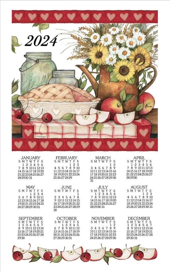 Kay Dee Designs Apple Pie 2024 Calendar Towel
