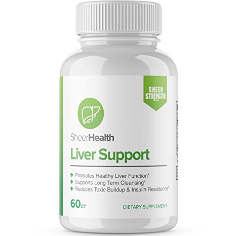 Liver Cleanse Detox Support Supplement - Natural Formula with 300mg Milk Thistle and More, 60 Vegetarian Liver Support Pills, 30 Day Liver Detox Supply by Sheer Health