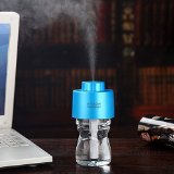 Phtronics Portable Bottle Cap Air Humidifier with Bottle for Office Home Travel Blue