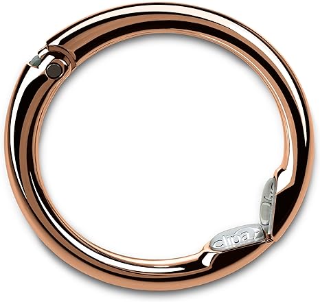 Clipa2 Handbag Hanger - The Ring That Opens into a Hook, Closes Automatically | Hangs Almost Anywhere in Just 10 mm of Space | Holds 15 kg Yet Weighs Only 47 g | 3 yr. Warranty | Polished Copper