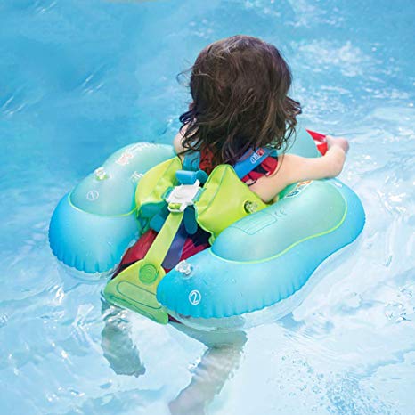 Shyneer Baby Pool Float,Inflatable Baby Swimming Ring Baby Float for Swimming Pool with Manual Pump (Upgrade,S,For 3-9month)