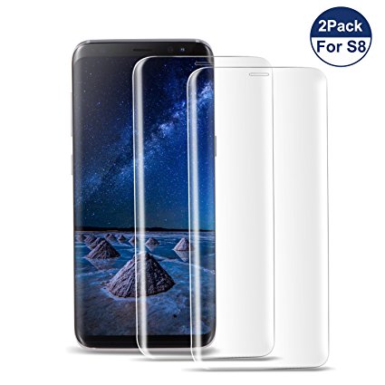 Woitech Samsung S8 Tempered Glass Screen Protector, Full Coverage Case Friendly Anti-Bubble Screen Cover Film for Galaxy S8, 5.8 clear¡±