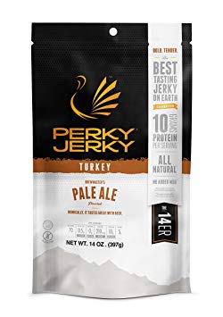 Perky Jerky Turkey Jerky, Pale Ale, 14 Ounce