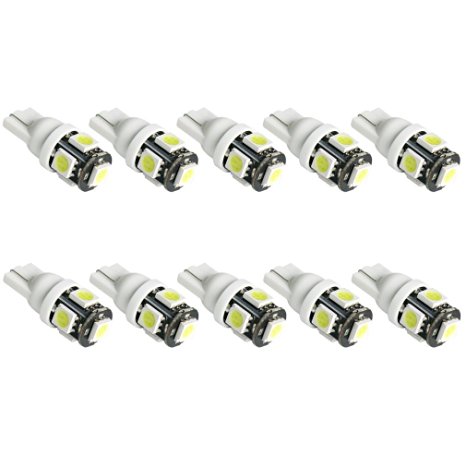 Generic 2015 Newest, 4th Generation, 10pcs ,W5w 194 168 2825 T10 Wedge 5-smd 5050 White High Power Car Led Lights Bulb,brighter,green Energy, Lower Heat, Eco-friendly,better Quality,longer Life