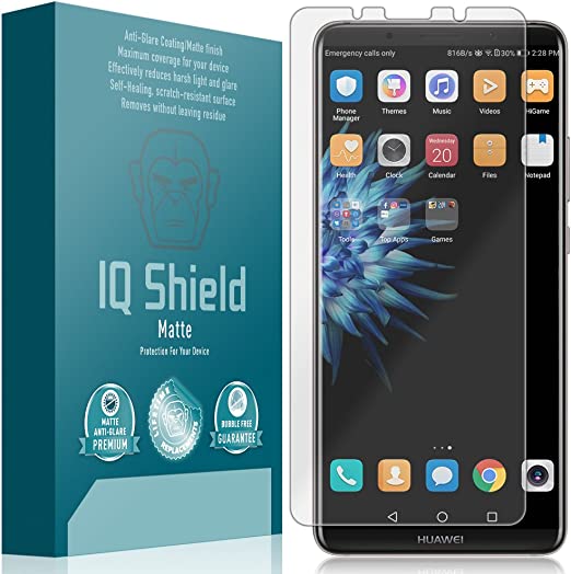 IQ Shield Matte Screen Protector Compatible with Huawei Mate 10 Pro Anti-Glare Anti-Bubble Film