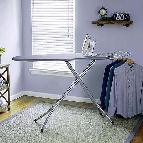 Ironing Board-Lifewit International Quality Ironing Board with Press Holder, Foldable & Height Adjustable/Ironing Board Covers with Foam pad (Iron Grey)