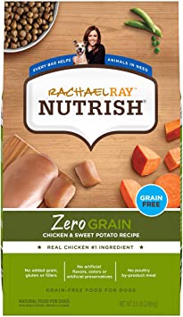 Rachael Ray Nutrish Zero Grain Dry Dog Food with Real Meat, Grain Free