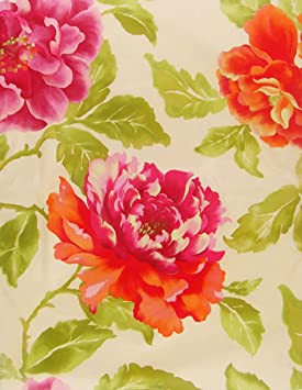 Spring Bloom Vinyl Flannel Back Tablecloth (52" x 70" Oblong)