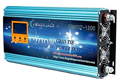 Power Jack 1200 Watt Grid Tie Power Inverter 14 V-24 V Dc Input / 90 V-130 V Ac Output Charger for 12 V(18 V Vmp) Solar Panel System with Mppt Function