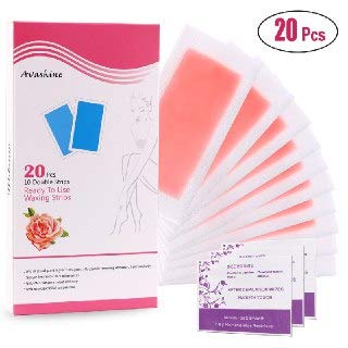 Avashine Body Wax Strips, Hair Removal Waxing Strips for Face Legs Underarms with 32 Count Cold Wax Strips