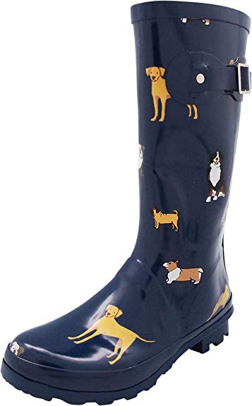 NORTY Women's Hurricane Wellie - Solids and Prints - Glossy & Matte Waterproof Mid-Calf Rainboots