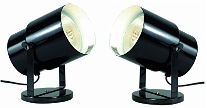 Satco SF77/394 Multi-Purpose Portable Spot Light, Black (Black, 2-Pack)