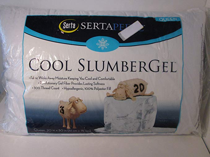 Sertapedic Cool Slumber Gel Pillow, Set of 2 (QUEEN 20 x 30)