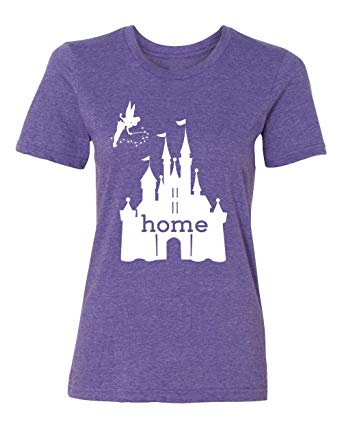 DisGear Disney Cinderella Castle is My Home Apparel for Women Youth - Theme Park Tee Grey