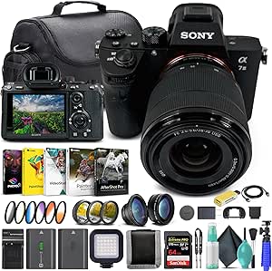 Sony Alpha a7 III Mirrorless Digital Camera with 28-70mm Lens ILCE7M3K/B, 64GB Memory Card, 2 x NP-FZ-100 Battery, Corel Photo Software, Case, External Charger, Card Reader, and More