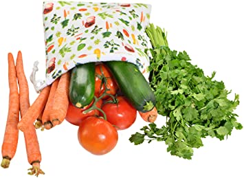 Home-X - Vegetable Storage Bag, Food Saver Keeps Veggies and Fruits Fresh and Crisp