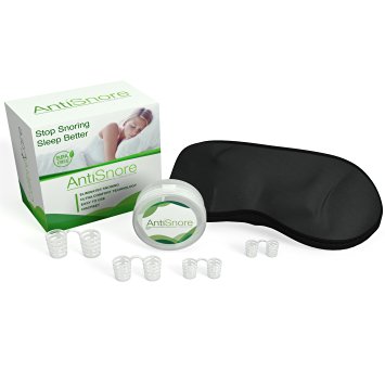 AntiSnore by Calibre Care, Snore Stopper Nose Vents 100% MONEY BACK GUARANTEE With FREE SLEEP MASK & TRAVEL CASE. Stop Snoring Now! No More Sleeping Disorders, Heavy Breathing, Sleep Apnea! Comfortable & Easy To Use!