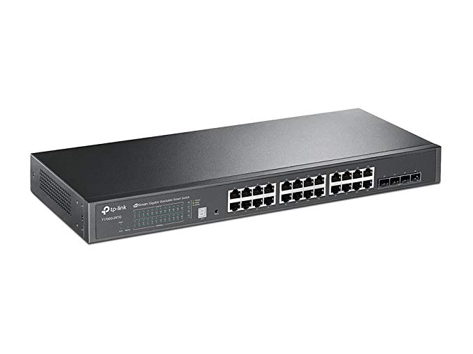 TP-Link JetStream 24-Port Gigabit Ethernet Smart Switch with 4-10GE SFP  Slots (T1700G-28TQ)