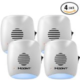 Hoont Indoor Plug-in Ultrasonic Pest Repeller with Night Light - Pack of 4 - Eliminate All Types of Insects and Rodents
