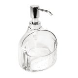 InterDesign Roo Kitchen Soap Dispenser Sponge and Scrubby Caddy Organizer - ClearChrome