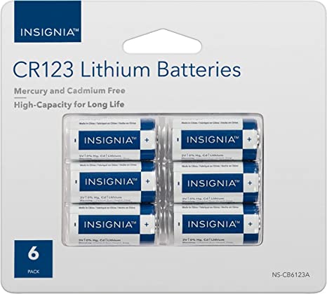 Insignia™ CR123 CR123A 3V Lithium Batteries (6-Pack) NS-CB6123A