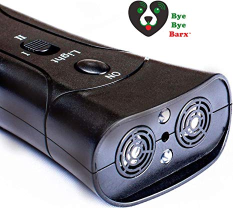 Bye Bye Barx Anti Barking Device | Ultrasonic Dog Bark Deterrent for Small Medium or Large Dog | 3 in 1 Dog Training Aid | Control Range of 35 Ft. | No Bark Devices With LED Indicator and Flashlight