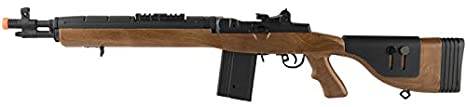 Lancer Tactical LT-732 DMR Stock 38" M14 SOCOM Airsoft AEG Rifle Faux Wood 380 FPS